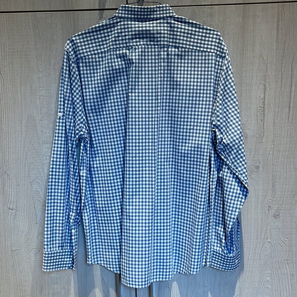 Michael Kors Mens Gingham Roll Sleeve Shirt - Large Regular Fit - Picture 3 of 11